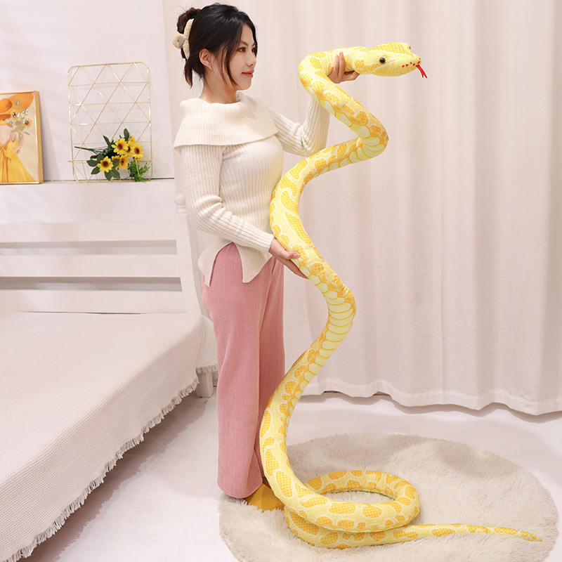 Bolster Pillow Long - ตุ๊กตางูเห่าจำลองขนาดใหญ่ 400 ซม. ของเล่นตุ๊กตางูหลามยาว หมอนอิงนุ่ม ตกแต่งบ้าน