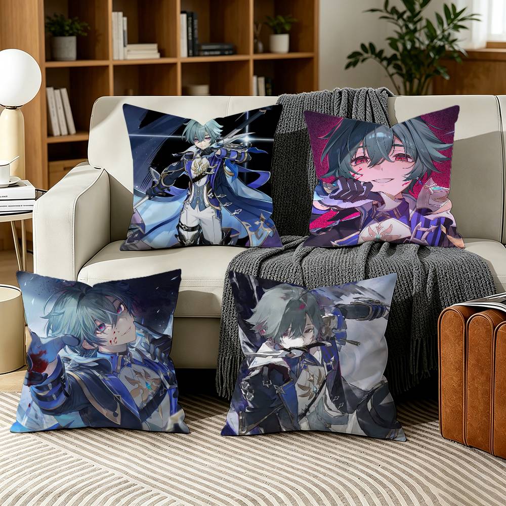 Home Textiles Là Gì - ปลอกหมอน Cryo L-Lohen G-Genshin สำหรับโซฟา ห้องนั่งเล่น