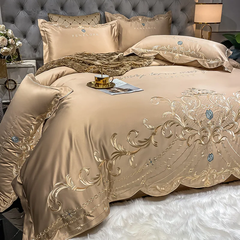 Silk Sheet Set - ชุดผ้าปูที่นอนสไตล์ยุโรป 4 ชิ้น ผ้าฝ้าย 100% คุณภาพสูง