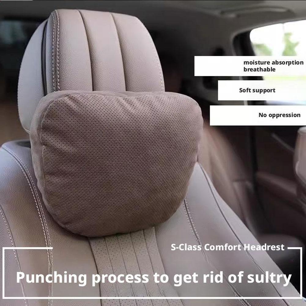 Bolster Pillow Long - หมอนรองศีรษะรถยนต์หรูหรา, หมอนรองคอคุณภาพพรีเมียมสำหรับ Mercedes S-Class, BMW, ระบายอากาศได้ดี,
