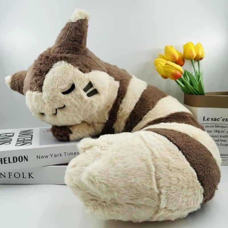 Bolster Pillow Long - ตุ๊กตาโปเกมอนฟูเร็ตขนาดใหญ่ 45 ซม. ของเล่นตุ๊กตาขนนุ่ม หางยาว ใช้เป็นหมอนรองคอ