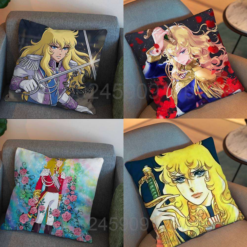Versailles Home Textiles - เลดี้ออสการ์ โรส ออฟ เวอร์ซายส์ปลอกหมอน ปลอกหมอน โซฟาห้องนั่งเล่น