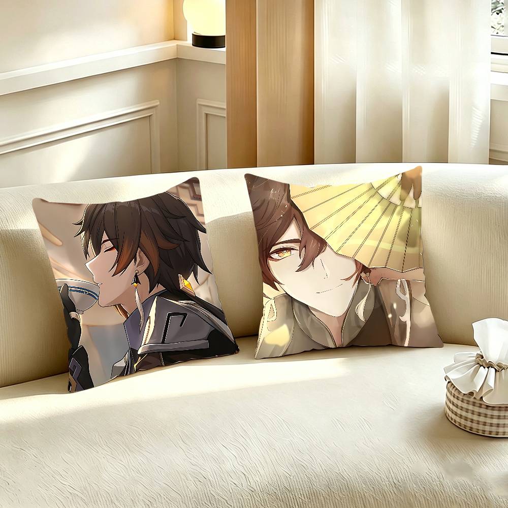 Home Textiles Là Gì - ปลอกหมอน G-Genshin Impact zhong l-li สำหรับโซฟาในห้อง