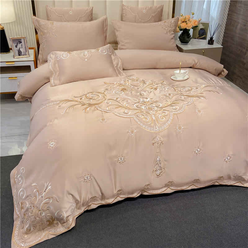 Silk Sheet Set - ชุดเครื่องนอนสไตล์ยุโรป 4 ชิ้น ผ้าฝ้าย 100% คุณภาพสูง