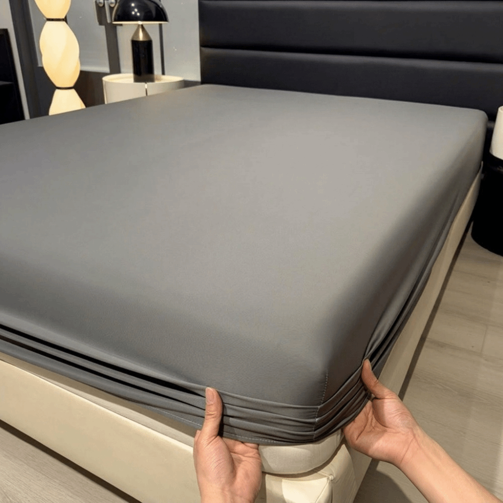 Silk Sheet Set - ผ้าปูที่นอนแบบยืดหยุ่น ระบายอากาศได้ดี ผลิตจากผ้าไหมน้ำแข็ง เย็นสบาย นุ่มลื่น ไม่ลื่นหลุด