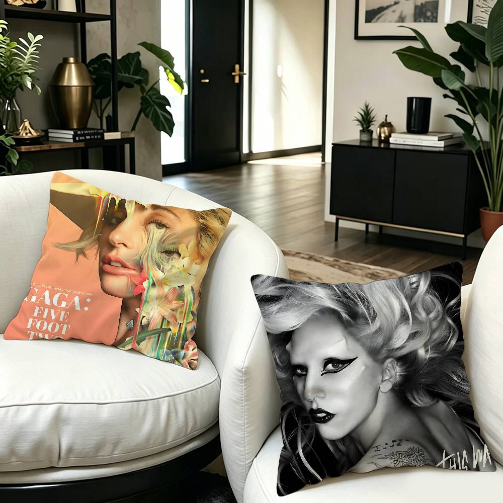 Home Textiles Là Gì - ปลอกหมอนลายการ์ตูน Hot L-Lady Singer G-Gaga สำหรับโซฟา