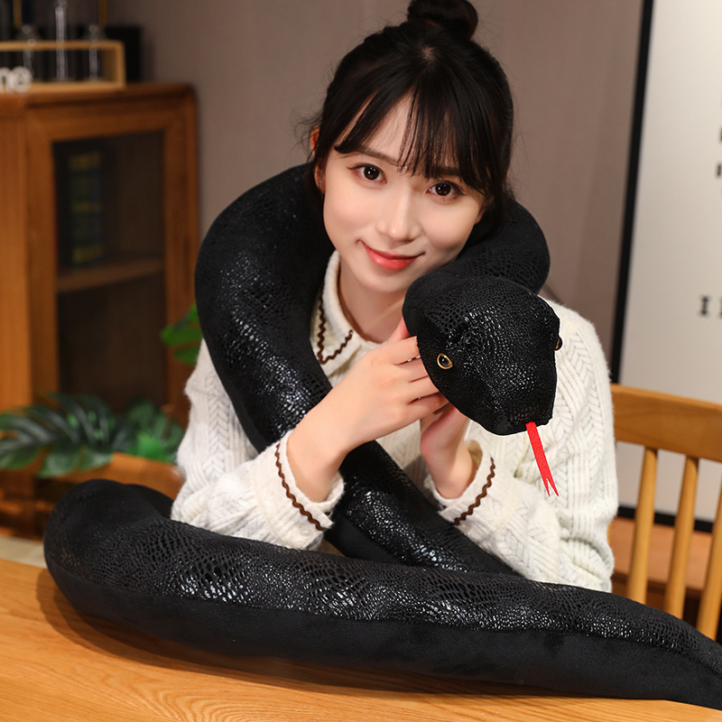 Bolster Pillow Long - งูจำลองมี4สีงูตัวยาวยักษ์ตุ๊กตาหนานุ่มยัดไส้สัตว์ plushie เพื่อนตลกหากินของขวัญวันฮาโลวีน