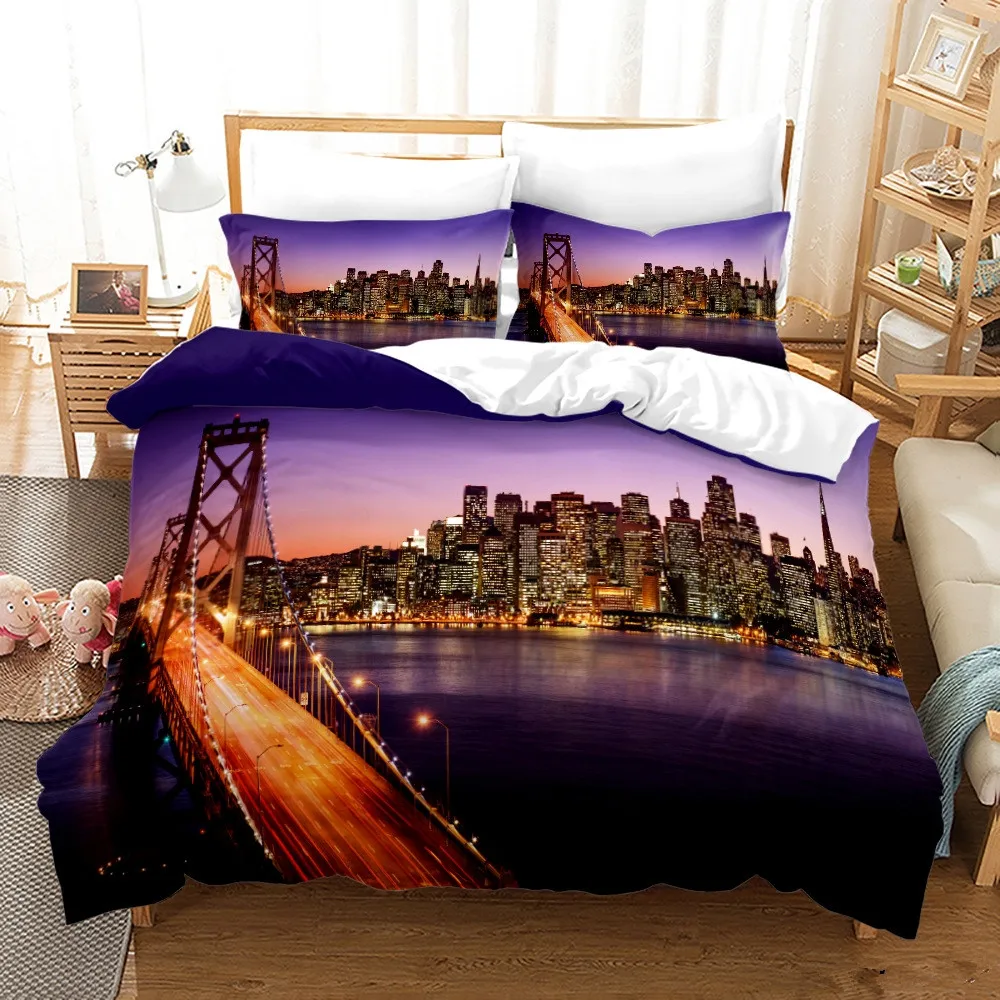 ชุดเครื่องนอนลายวิวกลางคืนเมือ - Home Textiles New York บทวิจารณ์และราคา