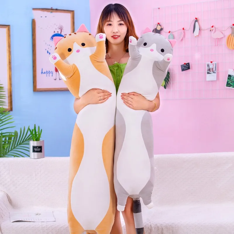 หมอนตุ๊กตาแมวตัวยาวนุ่ม ตุ๊กตา - Bolster Pillow Long บทวิจารณ์และราคา