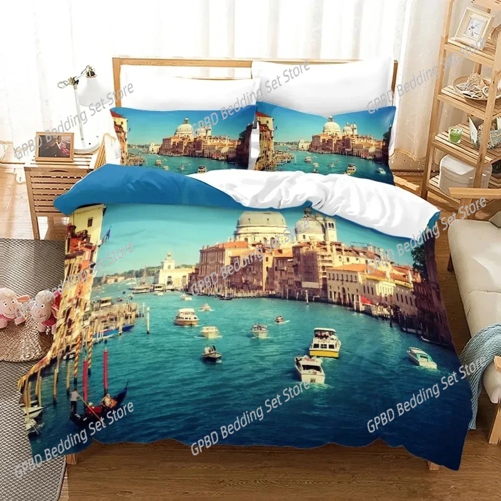 ชุดเครื่องนอนลายวิวกลางคืนของน - Home Textiles New York บทวิจารณ์และราคา
