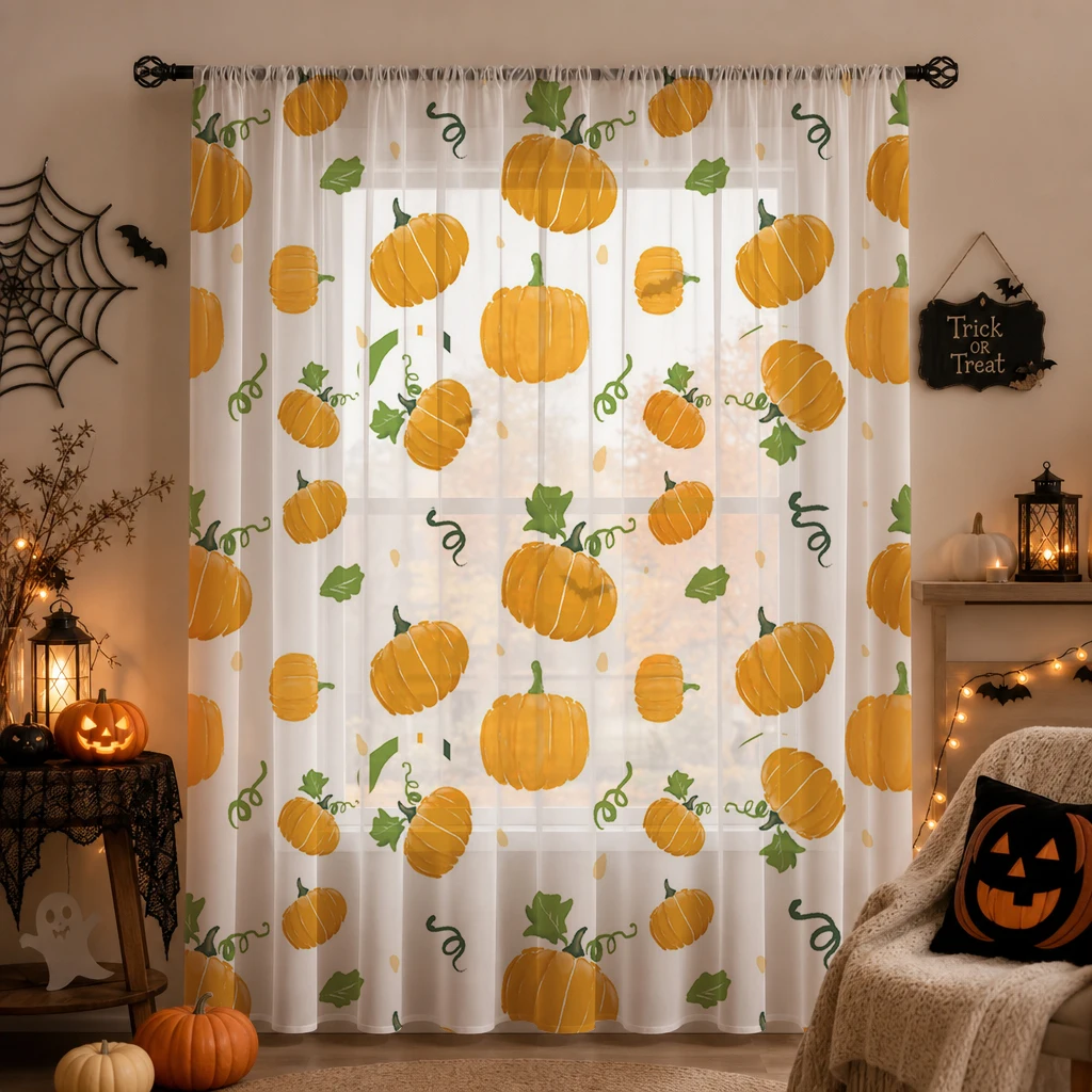 ผ้าม่านโปร่งแสงสำหรับฮาโลวีน พ - Curtain Sheer Voile บทวิจารณ์และราคา