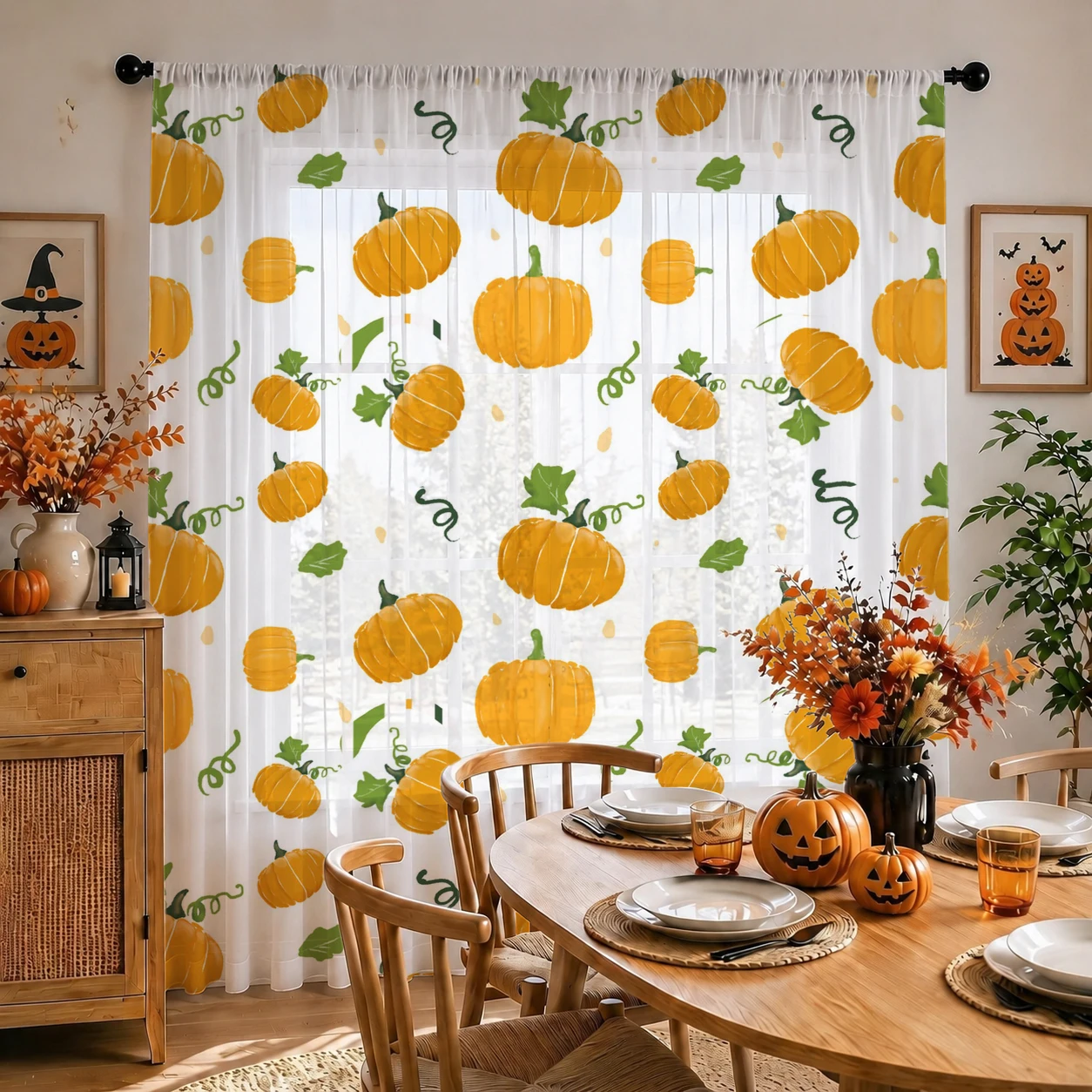 ผ้าม่านโปร่งแสงสำหรับฮาโลวีน พ - Curtain Sheer Voile บทวิจารณ์และราคา